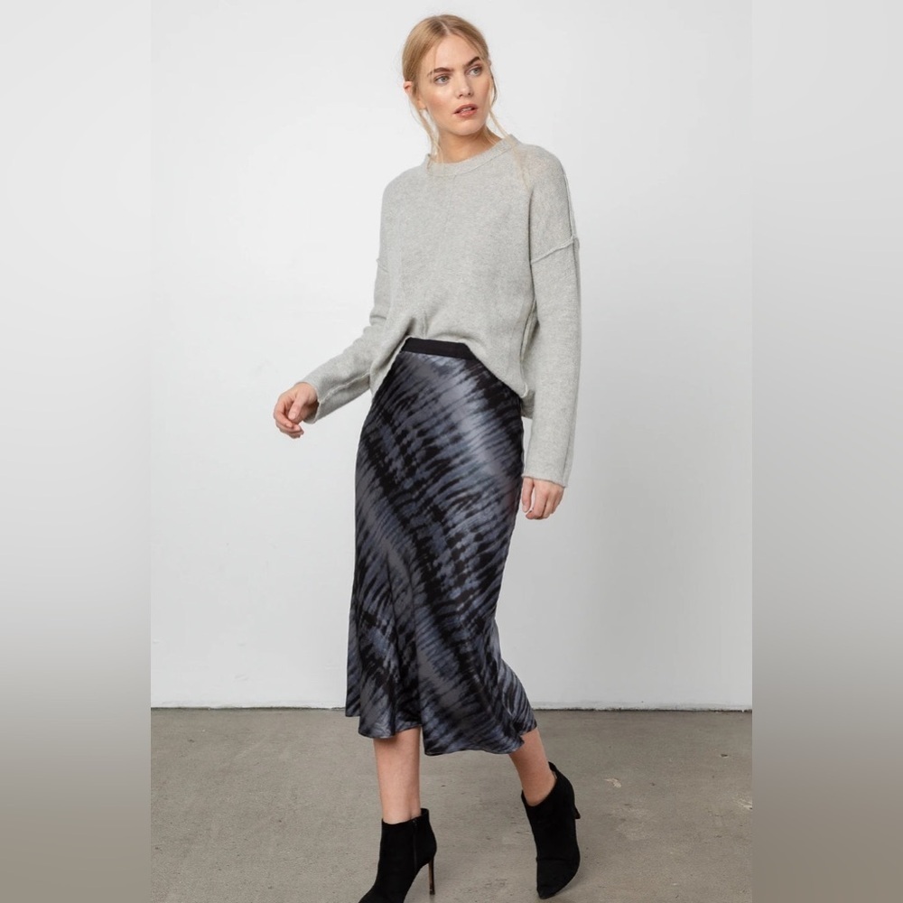 ‼️RARE‼️🎸RAILS🎸🔥NWT🔥Berlin Midi Skirt in Black Tide— S - Picture 3 of 15